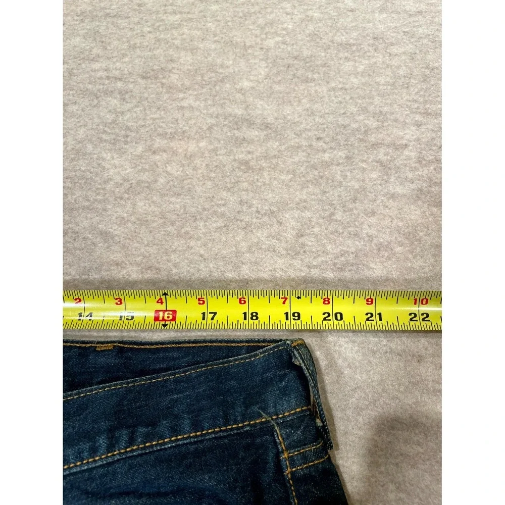 Levis 501 Original Fit Jeans Mens 38x34 Blue Denim Cotton Dark Wash Straight Leg